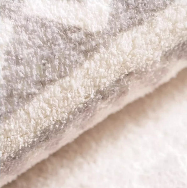 Soft Modern Round Rugs under Coffee Table, Geometric Modern Rugs for Bedroom, Circular Modern Rugs under Sofa, Abstract Contemporary Round Rugs-LargePaintingArt.com