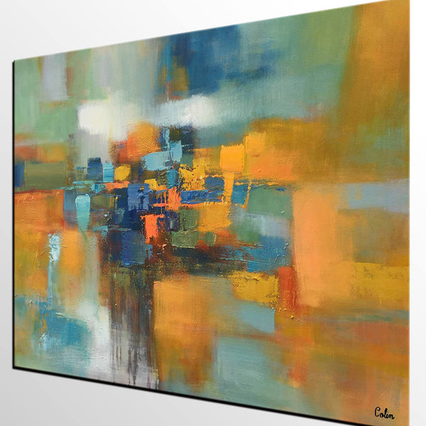 Custom Extra Large Abstract Painting, Living Room Wall Art, Large Canva Art, Acrylic Modern Art-LargePaintingArt.com