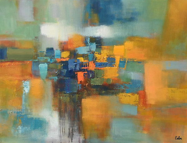 Custom Extra Large Abstract Painting, Living Room Wall Art, Large Canva Art, Acrylic Modern Art-LargePaintingArt.com