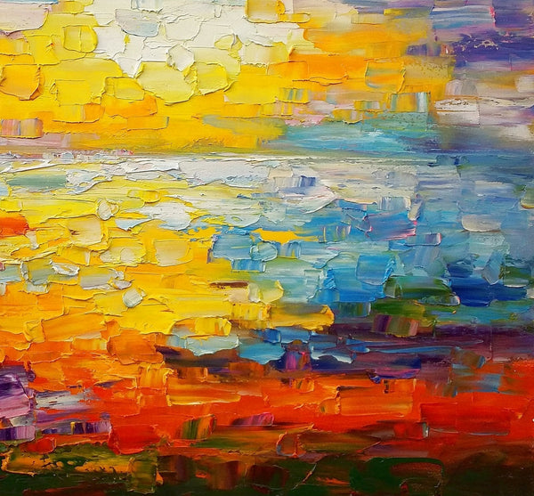 Large Canvas Art, Abstract Painting, Impasto Art, Canvas Oil Painting, Custom Extra Large Painting-LargePaintingArt.com