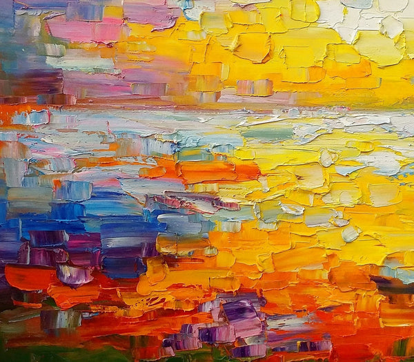 Large Canvas Art, Abstract Painting, Impasto Art, Canvas Oil Painting, Custom Extra Large Painting-LargePaintingArt.com