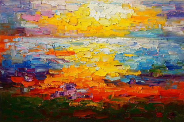 Large Canvas Art, Abstract Painting, Impasto Art, Canvas Oil Painting, Custom Extra Large Painting-LargePaintingArt.com