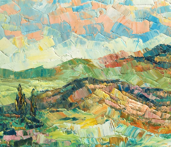 Landscape Painting, Autumn Mountain Painting, Original Wall Art, Custom Canvas Art, Original Artwork, Canvas Painting, Oil Painting-LargePaintingArt.com