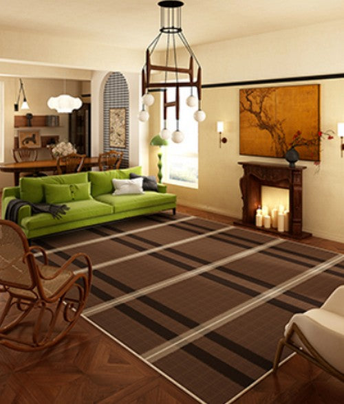 Bedroom Modern Floor Rugs, Modern Area Rug for Living Room, Mid Century Contemporary Rugs under Sofa, Large Area Rugs for Office-LargePaintingArt.com