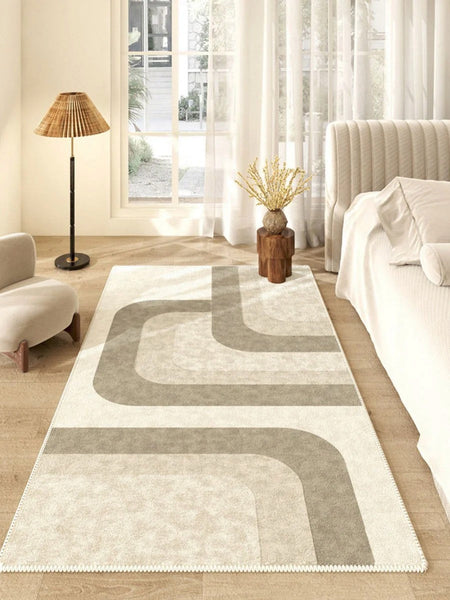 Modern Rugs under Dining Room Table, Abstract Modern Rugs for Living Room, Simple Geometric Carpets for Kitchen, Contemporary Modern Rugs Next to Bed-LargePaintingArt.com
