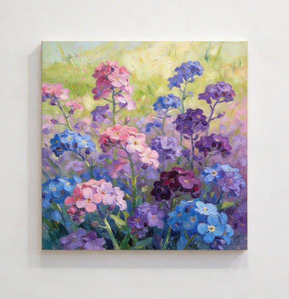 Still Life Painting, Sunny Wild Myosotis, Small Canvas Wall Art, Hand Painted Canvas Art, Original Flower Paintings, Buy Small Art Online-LargePaintingArt.com