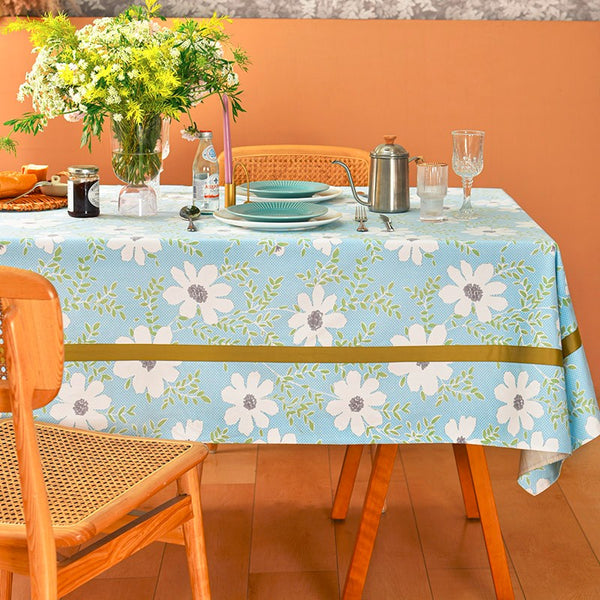 Modern Table Cloths for Dining Room, Farmhouse Cotton Table Cloth, Kitchen Rectangular Table Covers, Square Tablecloth for Round Table, Wedding Tablecloth-LargePaintingArt.com