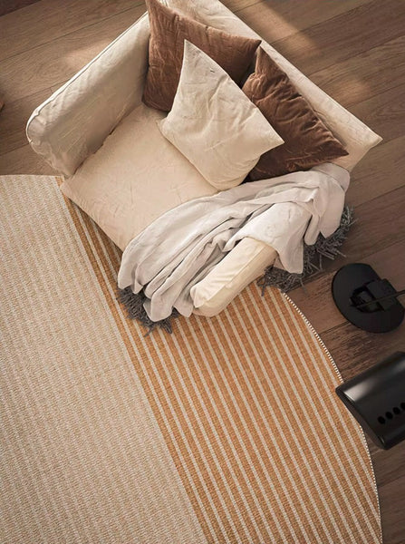 Geometric Modern Round Rugs for Living Room, Contemporary Area Rugs for Bedroom, Round Area Rugs for Dining Room, Coffee Table Rugs, Circular Modern Area Rug-LargePaintingArt.com