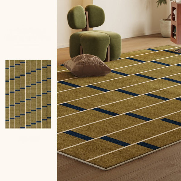 Large Modern Rugs for Living Room, Mid Century Modern Rugs for Bedroom, Abstract Geometric Modern Rugs, Green Modern Rugs for Dining Room-LargePaintingArt.com