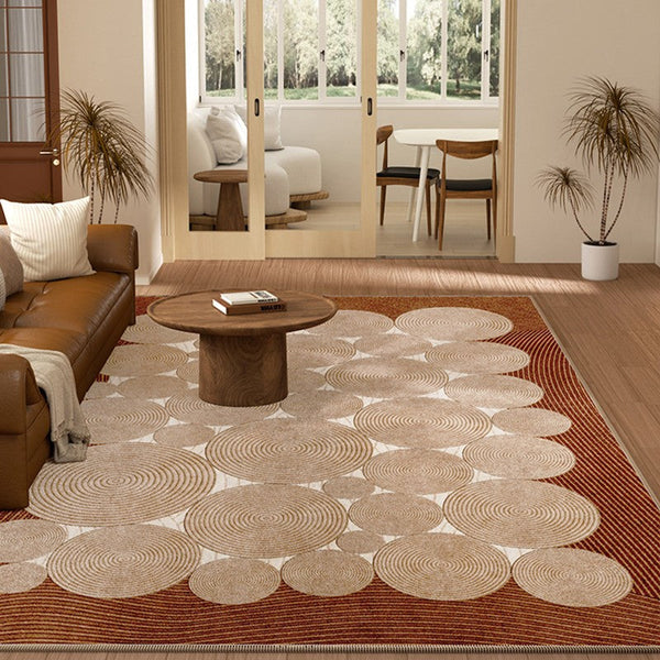 Bedroom Contemporary Soft Rugs, Large Rectangular Modern Rugs under Sofa, Mid Century Modern Rugs in Living Room, Dining Room Floor Carpets-LargePaintingArt.com