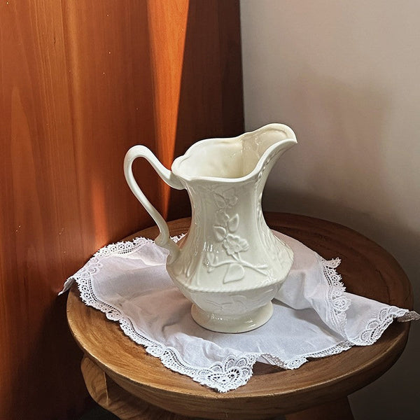 Ceramic Bud Vases, Small Flower Vases on Table, Rustic Porcelain Flower Vases, Handmade Water Holding Flower Vases-LargePaintingArt.com