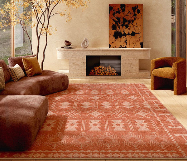 Modern Rugs for Living Room, Mid Century Area Rugs for Bedroom, Large Contemporary Area Rugs for Dining Room-LargePaintingArt.com