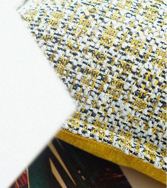 Contemporary Modern Sofa Pillows, Large Yellow Decorative Throw Pillows, Large Square Modern Throw Pillows for Couch, Simple Throw Pillow for Interior Design-LargePaintingArt.com