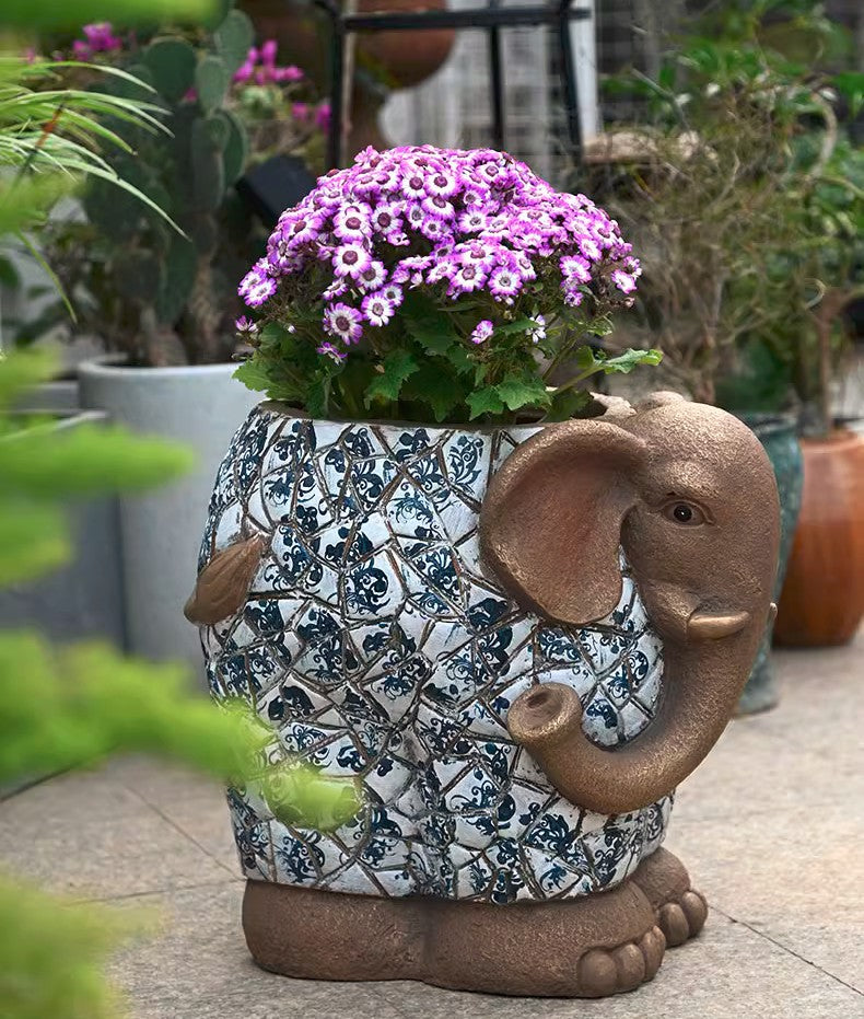 Unique Garden Flowerpot Large Garden Flower Pot, Extra Large Planting Urn, Contemporary Garden Planter, Big Round Flower Pot, Outdoor Ceramic Style Pot, Resin Large Container, Patio Urn Planter, Oversized Flower Vase, Modern Landscape Pot, Sculptural Garden Vessel