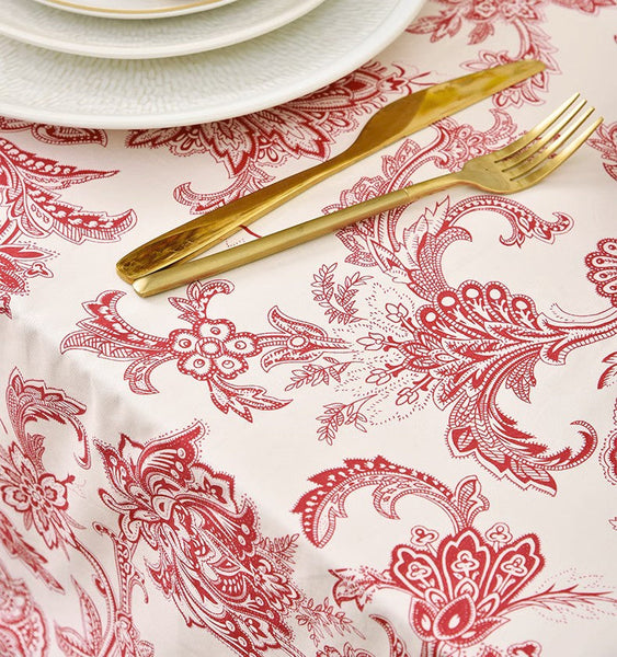 Extra Large Rectangle Tablecloth for Dining Room Table, Country Farmhouse Tablecloth, Flowers Pattern Rustic Table Covers for Kitchen, Square Tablecloth for Round Table-LargePaintingArt.com