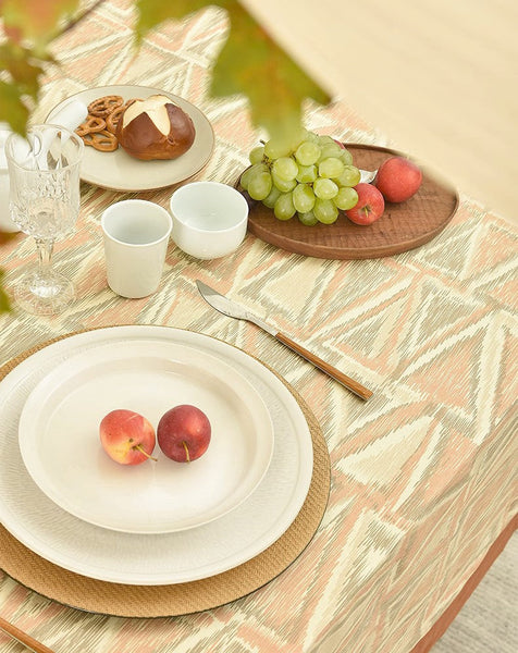 Extra Large Rectangle Tablecloth for Dining Room Table, Geometric Modern Table Covers for Kitchen, Country Farmhouse Tablecloths for Oval Table-LargePaintingArt.com