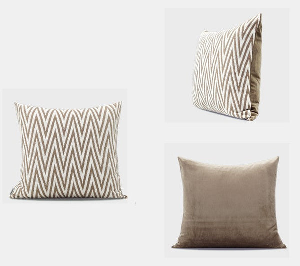 Geometric Modern Throw Pillows for Couch, Large Modern Throw Pillow for Interior Design, Contemporary Modern Sofa Pillows, Simple Decorative Throw Pillows-LargePaintingArt.com