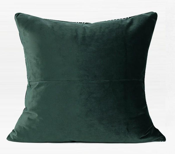Modern Sofa Pillows, Dark Green Throw Pillows, Large Simple Modern Pillows, Decorative Pillows for Couch, Contemporary Throw Pillows-LargePaintingArt.com