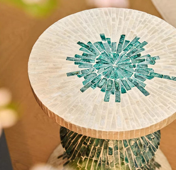 Modern Side Table, Shell Small Sofa Side Table, Contemporary Bedside Table, Bedside Small Side Table, Small End Table, Portable Casual Side Table, Creative Coffee Table, Contemporary Side Table-LargePaintingArt.com