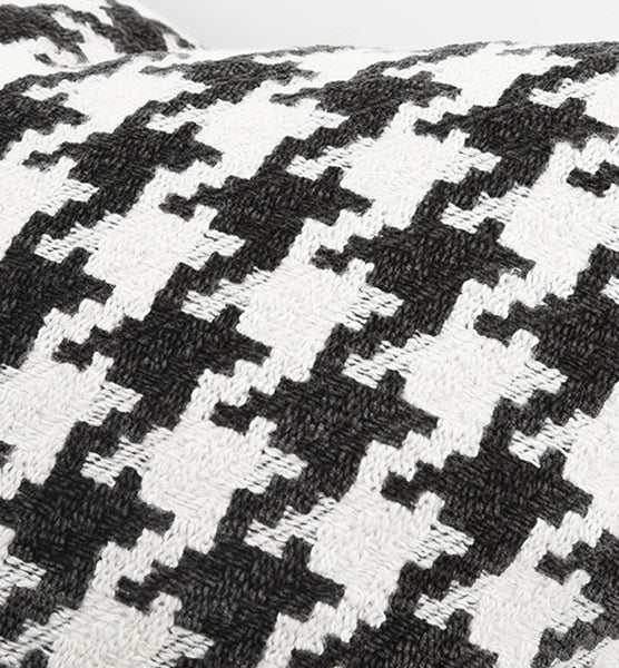 Decorative Pillows for Couch, Contemporary Throw Pillows for Living Room, Black and White Modern Sofa Pillows, Modern Square Pillows-LargePaintingArt.com