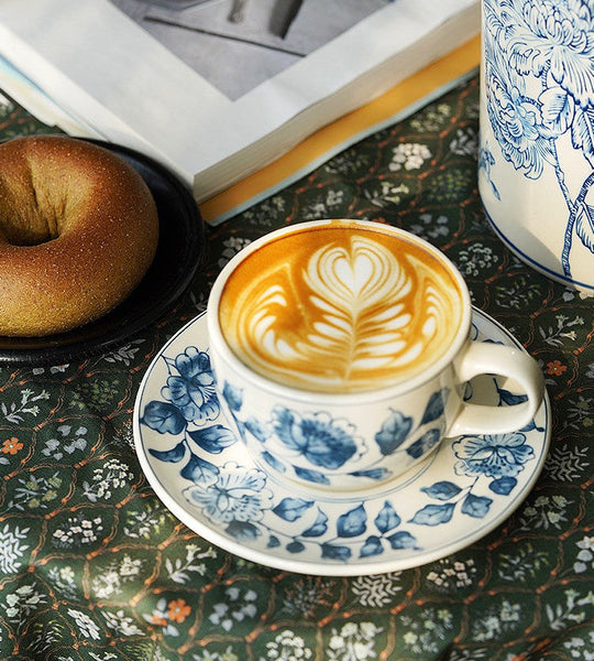 Classic British Tea Cups, Traditional Tea Cup Set, Porcelain Tea Cups, Floral Tea Cup Set, Elegant Tea Cup With Saucer, Ceramic Tea Cup with Saucer, Tea Cup Set, Vintage Tea Cup Set, Modern Ceramic Cups-LargePaintingArt.com
