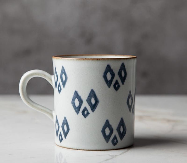 Pottery Tea Cup, Large Capacity Coffee Cup, 10 oz Cappuccino Coffee Mug, Handmade Pottery Coffee Cup-LargePaintingArt.com