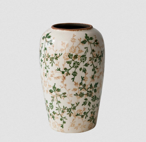 Ceramic Bouquet Vases, Porcelain Flower Vases, Rustic Flower Vases on Table, Dining Table Centerpiece, Handmade Water Holding Flower Vase-LargePaintingArt.com