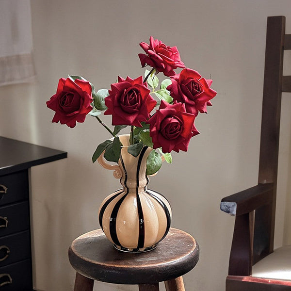 Modern Glass Flower Vases, Glass Flower Vases, Handmade Glass Bud Vases, Water Holding Flower Vases, Flower Vases on Table-LargePaintingArt.com