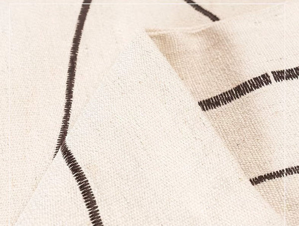 Geometric Square Modern Throw Pillows for Couch, Beige Decorative Throw Pillows, Large Contemporary Throw Pillow for Interior Design-LargePaintingArt.com