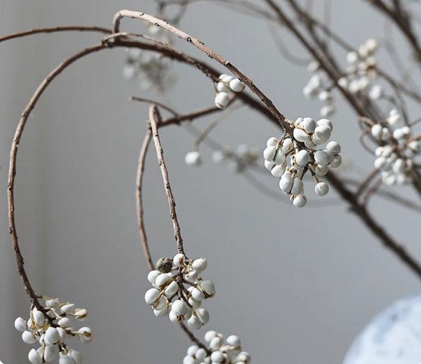 Dried Tree Twigs, Flower Arrangement, Dried Chinese Tallow Tree Twigs, Natural Decorations, Handmade Artificial Flower, Natural Dried Branches-LargePaintingArt.com