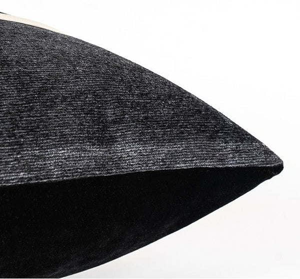 Contemporary Throw Pillow for Living Room, Modern Square Pillows, Abstract Black Throw Pillows for Couch, Simple Modern Sofa Throw Pillows-LargePaintingArt.com