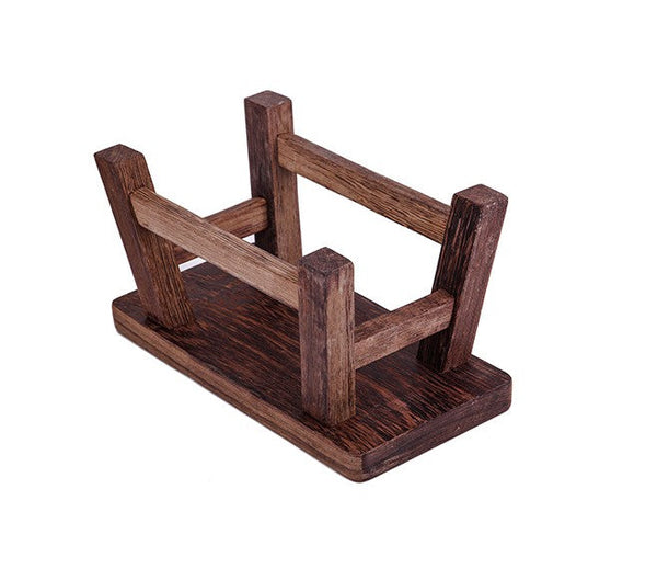 Shoe-changing Stool, Solid Wood low Stool, Wenge Wood Stool, Children's Wooden Stool, Sofa Stool, Dining Table Stool-LargePaintingArt.com