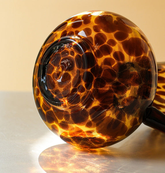 Handmade Modern Vases for Bedroom, Decorative Glass Vase, Mid Century Glass Vases, Centerpiece Contemporary Vases on Table, Modern Glass Vase for Flowers-LargePaintingArt.com