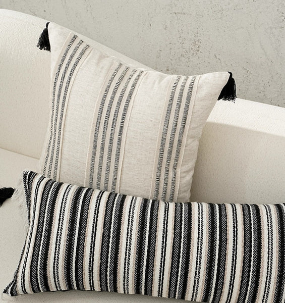 Contemporary Modern Sofa Pillows for Bedroom, Simple Decorative Throw Pillows, Large Throw Pillow for Interior Design, Large Square Modern Throw Pillows for Couch-LargePaintingArt.com