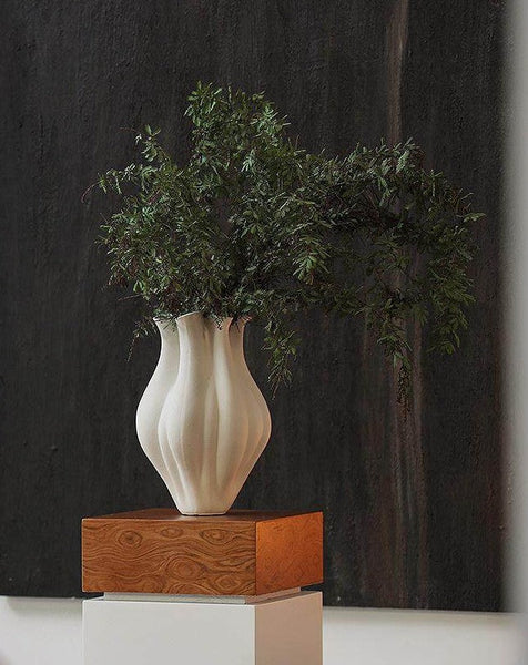 Large Porcelain Vases for Modern Home Decor, Unique Handmade Modern Flower Vase, Centerpiece Ceramic Bouquet Vases, Contemporary Vases on Dining Table-LargePaintingArt.com
