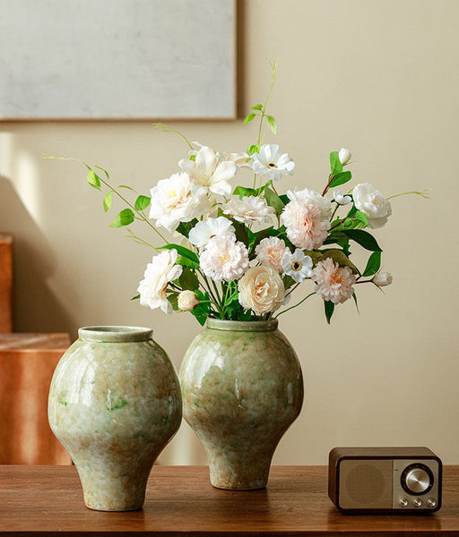 Flower Vases on Table, Centerpiece Ceramic Bud Vases, Porcelain Flower Vases, Handmade Water Holding Flower Vase-LargePaintingArt.com