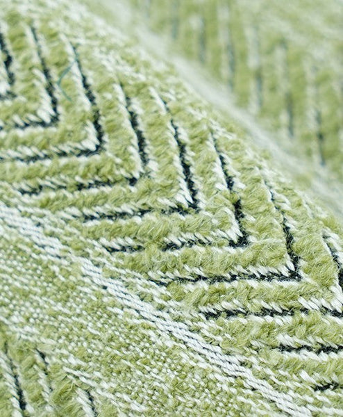 Morocco Green White Modern Sofa Pillows, Large Square Modern Throw Pillows for Couch, Large Decorative Throw Pillows, Simple Throw Pillow for Interior Design-LargePaintingArt.com