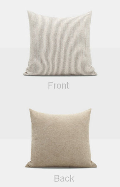 Modern Decorative Pillow Covers, Beige Modern Sofa Cushion, Large Decorative Throw Pillows for Living Room, Contemporary Modern Pillows for Couch-LargePaintingArt.com