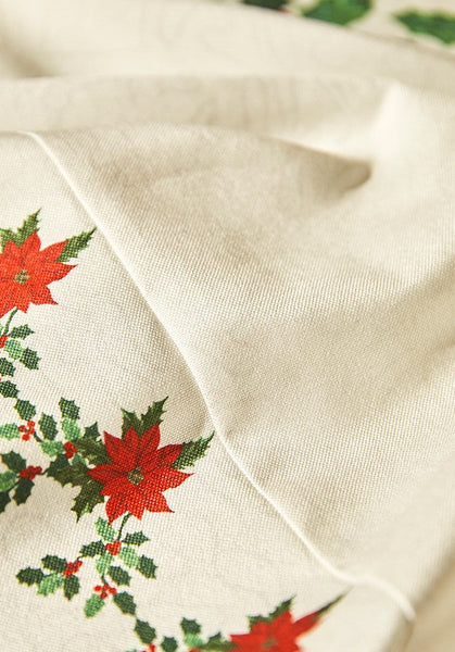 Modern Rectangle Tablecloth for Dining Room Table, Flower Pattern Tablecloth for Home Decoration, Square Tablecloth, Farmhouse Table Cloth, Christmas Tablecloth-LargePaintingArt.com