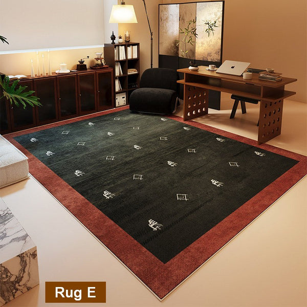 Modern Living Room Rug Ideas, Geometric Modern Rugs for Dining Room, Mid Century Colorful Rugs, Contemporary Abstract Rugs under Coffee Table-LargePaintingArt.com