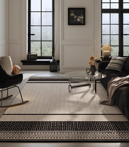 Bedroom Modern Rugs, Large Modern Rugs for Living Room, Dining Room Geometric Area Rugs, Contemporary Modern Rugs for Office-LargePaintingArt.com