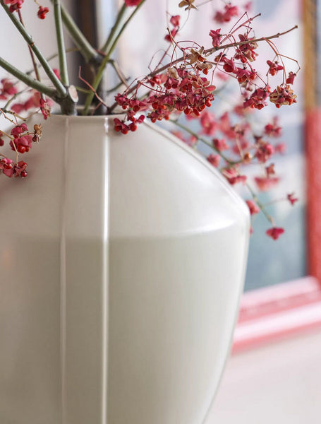 Centerpiece Ceramic Bouquet Vases, Porcelain Vases for Modern Home Decor, Large Contemporary Vases on Dining Table, Handmade Modern Flower Vase-LargePaintingArt.com