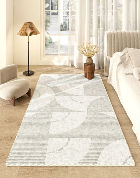 Geometric Modern Rug Placement Ideas for Living Room, Modern Rug Ideas for Bedroom, Contemporary Area Rugs for Dining Room-LargePaintingArt.com