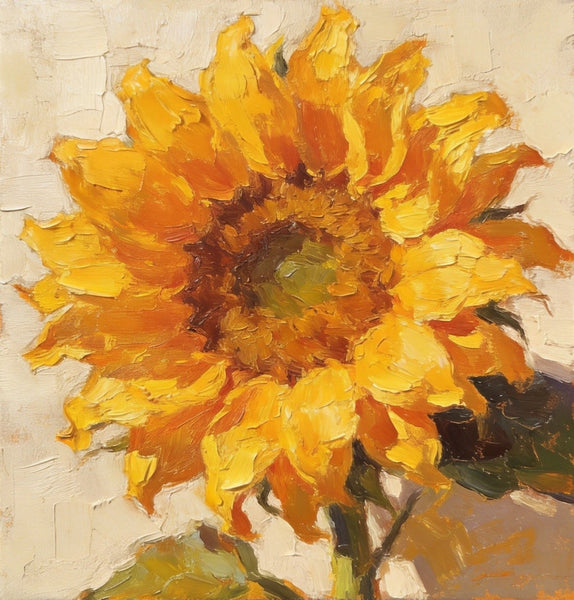 Hand Painted Canvas Art, Small Canvas Artwork, Sunflowers Still Life Painting, Original Flower Paintings, Buy Small Artwork Online-LargePaintingArt.com