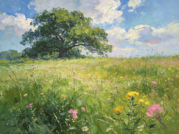 Hand Painted Canvas Art, The Wild in Full Bloom of Spring, Original Wall Paintings, Original Artwork Small Paintings, Small Landscape Paintings, On Canvas Small Paintings-LargePaintingArt.com