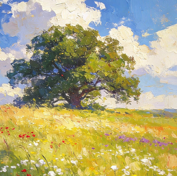 Spring Awakens the Wild, Landscape Oil Paintings, Original Small Paintings on Canvas, Heavy Texture Oil Paintings, Small Paintings on Canvas, Hand Painted Canvas Art-LargePaintingArt.com
