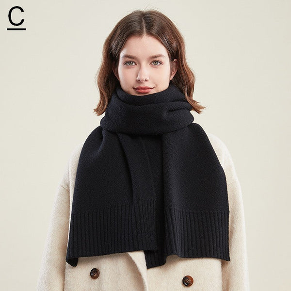 Fashion Designer Scarf, Cold Weather Scarf, Wool Scarf for Women, Casual Scarf for Women, Modern Winter Scarf, Soft Cashmere Scarf for Women-LargePaintingArt.com