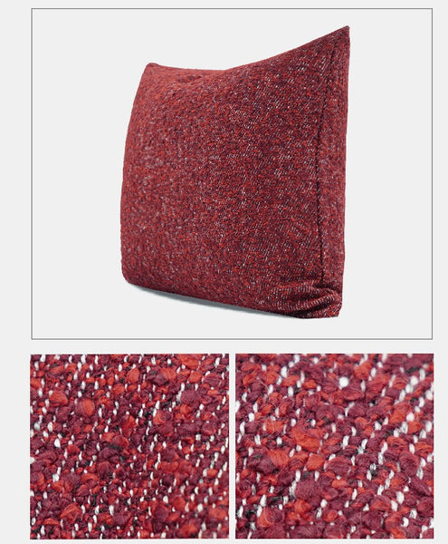 Large Abstract Throw Pillows for Couch, Contemporary Throw Pillow for Living Room, Red Modern Square Pillows, Modern Sofa Throw Pillows-LargePaintingArt.com