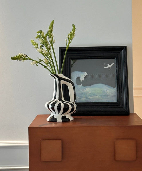 Porcelain Bud Vases, Handmade Water Holding Flower Vases, Modern Ceramic Flower Vases, Small Flower Vases on Table-LargePaintingArt.com