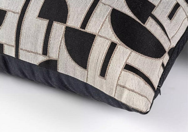 Geomeric Contemporary Pillows, Abstract Decorative Throw Pillows, Square Modern Throw Pillows for Couch, Large Simple Throw Pillow for Interior Design-LargePaintingArt.com